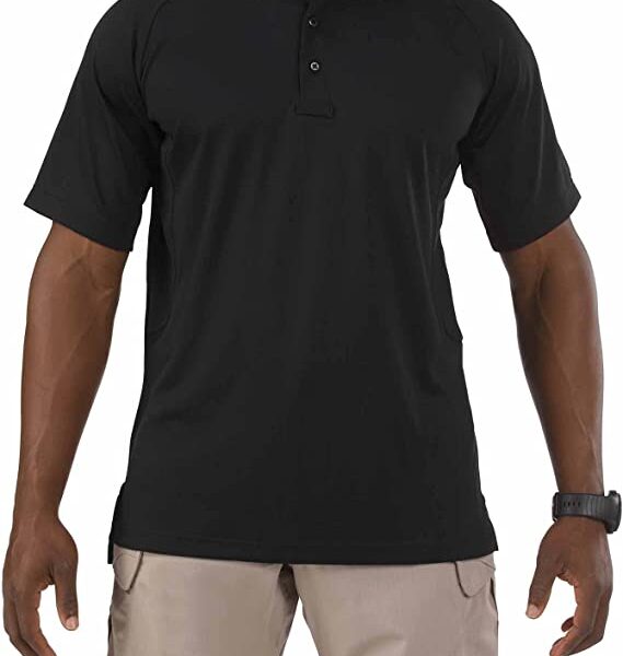 performance polo with collar brass