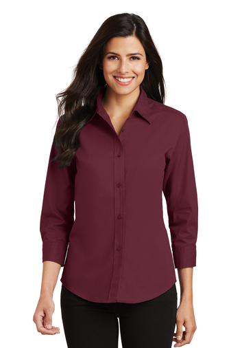 port authority® ladies 3/4 sleeve easy care shirt