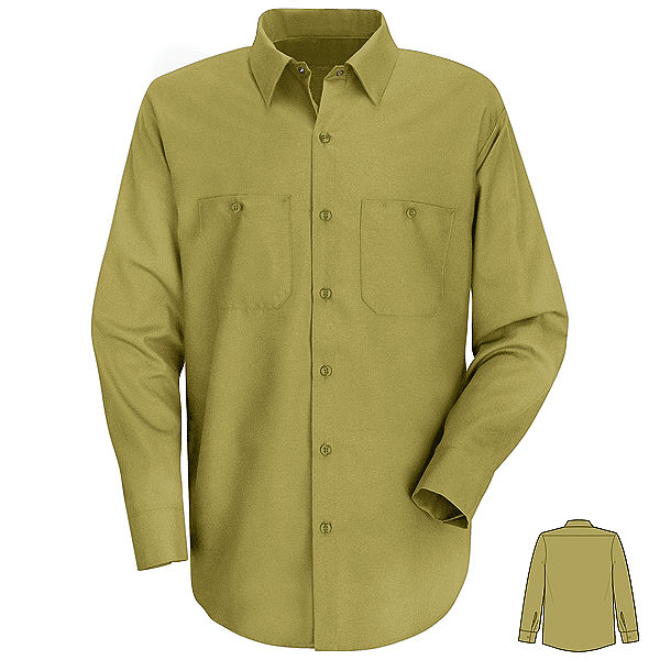 long sleeve wrinkle resistant cotton work shirt sc30